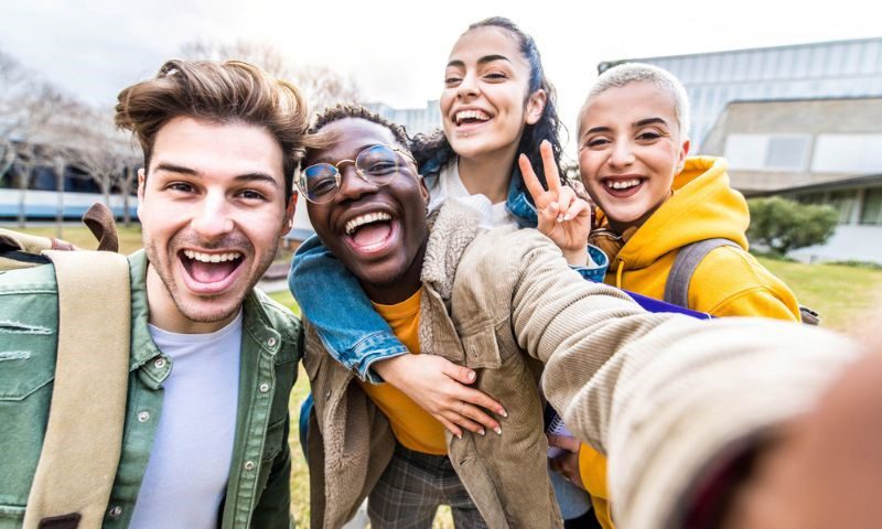 Group of teens