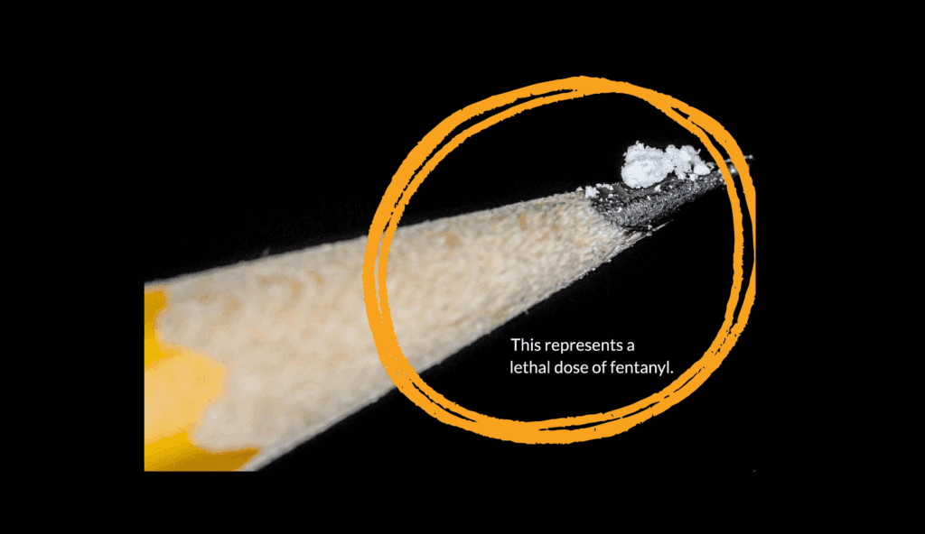 Pencil with fentanyl on it