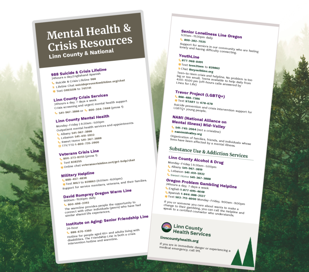 Mental Health & Crisis Resources